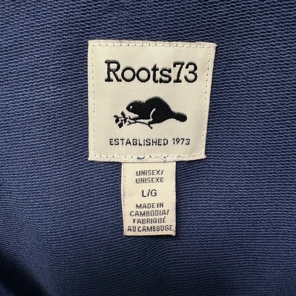 Free ship - Roots Unisex Blue Zip-Up Hoodie - Picture 6 of 8